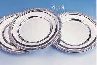6 PLATZTELLER, D. CA. 20 CM, 800ER SILBER, RAND MIT STIL. AKANTHUSBLATTVERZ., TOTAL CA. 1330G, LEICHTE GEBR.SPUREN