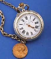 SYSTEMSYSTEME ROSKOPF PATENT HERRENTASCHENUHR, SCHWEIZ UM 1912, NICKEL, PERF. EMAILBL. SIGN., WERKS. VERGL., 8 ST. STIFTANKERW., GR. FEDERH. , D. ...