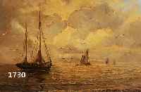 SCHOLL, W., MITTE 20. JH., ÖL/LWD., SEGELSCHIFFE MIT MÖWEN, SIGNIERT, CA. 50 X 70 CM, RAHMEN