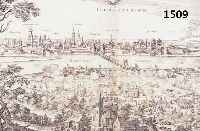 KONVOLUKONVOLUT VON 2 BLATT MIT KUPFERSTICHEN VON INGOLSTADT, , 1) KUPFERSTICH V. M. MERIAN AUS TH. EUROP., INGOLSTADIUM MIT BELAGERUNG IM ...
