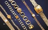 ETERNA ETERNA DAMENSCHMUCKBANDUHR, SCHWEIZ UM 1980, MASSIV GG/WG 750/000, GLIEDERBAND, HIGH-TECH-QUARTZW., SAPHIRFLACHGL., BODEN GEDR., VOR ...