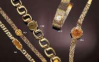 MIDO FEINE DAMENARMBANDUHR, SCHWEIZ UM 1984, UNGETR. LAGERW., GG 750/000, SAPHIRFLACHGL., BODEN GEDR., HIGH-TECH-QUARTZW., KORREKTURDR. AM ...