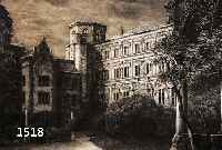 RADIERUNG, F. KROSTEWITZ, * 1860 WIEN - 1913, HEIDELBERGER SCHLOß, 53 X 69 CM, EICHE- RAHMEN
