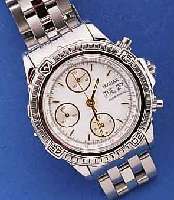 JAGUAR ARMBANDCHRONOGRAPH, AUTOMATIK, UNGE- TRAG. LAGERWARE, SCHWEIZ UM 1999, EDELST. INCL. EDELST.BD., TEILW. SAT., TEILW. POL., LÜN. MIT ...
