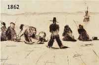 ODILON REDON, FISCHER IN CADIZ, RADIERUNG, HANDSIGNIERT, CA. 9 X 12 CM., MINIMALE STOCK- FLECKEN, R.