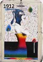 WUNDERLICH, PAUL, FARBLITHOGRAPHIE 1979, EINE KLEINE STEINZEICHNUNG, HANDSIGNIERT, NUMMERIERT, CA. 24 X 16 CM.,