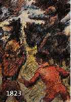 LOVIS CORINTH, FARBLITHOGRAPHIE AUS WILHELM TELL, 1925, HANDSIGNIERT, NUMMERIERT 61/200, IN ORIG.-MAPPE, CA. 25 X 20 CM., PP