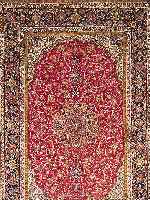 ESESFAHAN FEIN,PERSIEN CA 230 X 156 CM. .KORKWO LLE M.U.AUF SEIDE.CA 1 MIO KN/QM.CA 20 JAHRE.