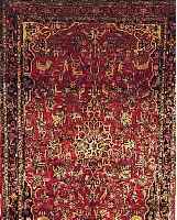 BIBIDJAR,PERSIEN.CA 213 X 135 CM. .FLOR WOLLE. EHZ 2.CA 40 JAHRE.