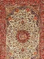 ESFESFAHAN FEIN,PERSIEN CA 290 X 195 CM. .KORKWO LLE M.U.AUF SEIDE.CA 20 JAHRE.EHZ 1-2.CA 1 MIO KN/QM.