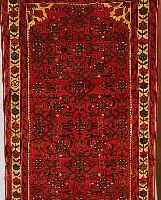 HOHOSSEINABAD,PERSIEN CA 400 X 88 CM. .FLOR WOL LE.EHZ 2.CA 10 JAHRE.