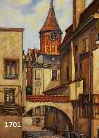 KAHN, G., DEUTSCHER MALER, UM 1920-360, ANSICHT AUS KÖNIGSBERG/PR., DURCHBLICK AUF DEN DOM, ÖL/LWD, LI. U. SIGN., CA. 50 X 37,5 CM, R.