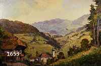 REINHART, WILLY, LIT. VGL. DRESSLER, DORF IN VORALPENLANDSCHAFT, ÖL/LWD, RE. U. SIGN., CA. 60 X 80 CM, R.