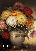 CLAUSMEYER, CLAUS, DÜSSELDORFER MALER, 30ER JAHRE, STILLEBEN MIT CHRYSANTHEMEN, ÖL/LWD, RE. U. SIGN., CA. 80 X 70 CM, R.
