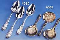 8 LÖFFEL, REINER JUGENDSTIL, KOCH & BERGFELD UM 1900, 800ER SILBER, SCHÖNES DEKOR MIT LORBEER, BESITZERMONOGRAMM, CA. 485G, IN DER LIT. ...