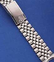 ROLEX STAHLUHRENBAND, SERIE JUBILé, FÜR HERRENARMBANDUHR, STEGBREITE 20MM, L. V. STEG ZU STEG CA. 17CM, SCHWEIZ/USA UM 1975, EZ 2