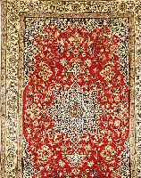 NAIN,PERSIEN CA 305 X 208 CM.EHZ 1-2.CA 5 JA HRE FLOR WOLLE MIT SEIDE.
