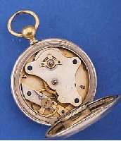 HERRENTASCHENUHR, FRANKREICH UM 1890, NICKEL , EMAILBL., ZYLINDERWERK IN SCHÖNEM SELTENEM AUFBAU VERG., D. CA. 48MM, SCHLÜSSELAUFZUG, NUTZSP., EZ ...