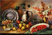 SCHOLZ, DÜSSELDORFER MALER, STILLEBEN MIT HUMMER, BLUMEN, OBST UND ZINN, ÖL/LWD, RE. U. SIGN., CA. 71 X 100 CM