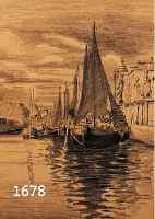 KLEIN, PHILIPP, MANNHEIM 1871-1907, CHIOGGIA BLEISTIFTZEICHNUNG AUF PAPIER, HANDSIGNIERT, BEZEICHNET UND DAT. (18)95, CA. 36 X 26 CM, PP U.GL.; R.