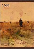 UNBEKANNTER RUSSISCHER KÜNSTLER, DATIERT 1895, BAUERN BEI DER ERNTE, AQUARELL AUF PAPIER, CA. 11 X 8,5 CM, PP, U.GL., R. ZWEIFACH UNLESERLICH ...