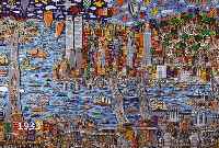 RIZZI, JAMES, NEW YORK MARATHON, DREIDIMENSIONALE FARB- LITHOGRAPHIE, NUM. 53/350, HANDSIGNIERT, VON 1997, CA. 66 X 91,5 CM