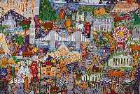 RIZZI, JAMES, A NEW LOOK AT LIFE, DREIDIMENSIONALE FARB- LITHOGRAPHIE VON 1998, HANDSIGNIERT, BE- TITELT, NUM. 247/350, CA. 64 X 90 CM