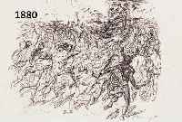 SLEVOGT, MAX, 1868-1932, ZWEI LITHOGRAPHIEN VON 1915-18, AUS CORTEZ: DIE EROBERUNG MEXIKOS AUF JAPANPAPIER, BLATTGR. JE CA. 33 X 24,5 CM, BEIDE ...