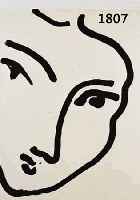 MATISSE, HENRI, 1869-1954, NADIA AU MENTON POINTU, LITHOGRAPHIE ÜBER CREMEFARBENEM GRUND, NACH EINER ZEICHNUNG VON 1948, CA. 40,3 X 31 CM