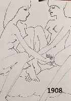 FRANCK, EDVARD, 1909-1972, DREI TUSCHE- ZEICHNUNGEN MIT EROTISCHEN DARSTELLUNGEN, RÜCKSEITIG MIT NACHLAßSTEMPEL VERSEHEN, JE CA. 29,5 X 21 CM