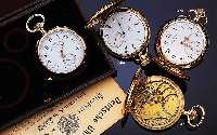 A.LANGE & SÖHNE SAVONETTE HERRENTASCHENUHR, 1A-QUAL., DEUTSCHLAND 1885, GG 750/000, BEIDE SCHALEN SYM. GUILL., ALTERSBED. BER., GOLDCUV. , 2-TEIL. ...