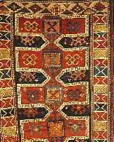 KAKAZAK,RUßLAND.CA 194 X 113 CM. .WOLLE AUF WOLLE.EHZ 4.UM 1890.