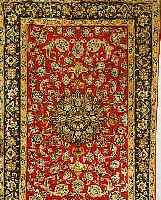 GHOM,PERSIEN CA 158 X 108 CM..FLOR KORKWOLLE EHZ 3.CA 60 JAHRE