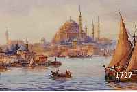 CHERIF, R. O., KÜNSTLER DES 19./20. JH., VON DEM FAST NUR ANSICHTEN ISTANBULS BEKANNT SIND, HIER EINE QUALITÄTVOLLE ANSICHT DER STADT, AQUARELL, ...