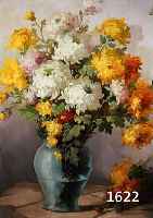 CLAUS, C., DEUTSCHER BLUMENMALER, MITTE 20. JH., SCHUF ZAHLREICHE BLUMENBILDER IN IMPRESSIONISTISCHER MANIER, HIER: CHRYSANTHE- MEN IN ...