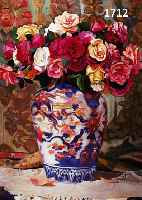 KAEMMERER, TH., JUGENDSTILKÜNSTLER ANFANG 20. JH., BLUMENSSTILLEBEN IN ASIATISCHER VASE, ÖL/LWD., SIGN., DAT. 1917, 90 X 70 CM, R. (DIESER L. ...