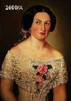 KOLLER, M. N., PORTÄTMALER UM 1850, KONVOLUT ZWEI GEMÄLDE, PORTRÄT EINES JUNGEN OFFIZIERS IN BLAUER UNIFORM UND SEINER JUNGEN FRAU IN ...