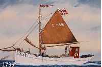 OLSEN, EINAR, DARSTELLUNG EINES SCHIFFES, GOUACHE AUF PAPIER, RE. U. SIGN. UND DAT. 1919, CA. 18 X 23,5 CM, PP, U.GL., R.