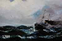 UNBEKANNTER MALER, SKANDINAVIEN, UM 1910-20, DAMPFSCHIFF AUF SEE, ÖL/LWD, UNSIGN., CA. 43 X 67 CM, R.
