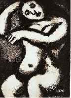 ROUAULT, GEORGES, SITZENDE, RADIERUNG, RE. U. MIT MONOGRAMM- STEMPEL VERSEHEN, CA. 26,5 X 17 CM, PP