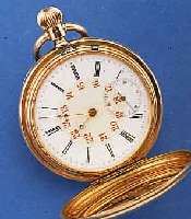 HERRENTASCHENUHR SAVONETTE, SCHWEIZ UM 1890, ROSE-G. 585/000, BEIDE SCHALEN SYM. GUILL., ALTERSBED. BER., DELLIG, AUßEN 5 U. 7, GOLDCUV. M. ...