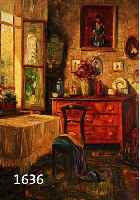 SCHWARTZ, K., DATIERT (19)31, INTERIEUR MIT BLICK AUS DEM FENSTER, ÖL/LWD, LI. U. SIGN. UND DAT., CA. 68 X 55 CM, R.
