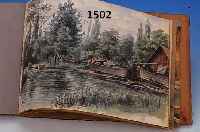 WUNDERLICH, ALBERT, 1876 GEISLINGEN-1946 STUTTGART, SKIZZENBUCH MIT ZAHLREICHEN FERTIG AUSGEFÜHRTEN BLEISTIFTZEICHNUNGEN UND AQUARELLEN, LEICHT ...