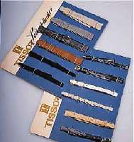 KONVOLUT: 101 ARMBÄNDER FÜR DAMEN- BZW. HERREN ARMBANDUHREN, MEIST OMEGA BZW. TISSOT, MEIST LEDER BZW. VELOURLEDER, AUF 6 OMEGA- UND 4 ...