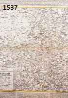 KONVOLUT VON 4 BLATT KARTEN UND ANSICHTEN VON AACHEN, 1.) ALTKOLOR. LITHO KARTE CHARTE VOM KÖNIGL. REGIERUNGSBEZIRK AACHEN MIT 11 KREISEN AUS DEM ...