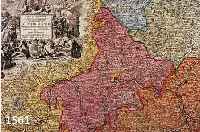 ALTKOLOR. KUPFERSTICHK. V. M. SEUTTER, CA. 1740, NOVA ET ACCURATOR REPRAESENTATIO GEOGRAPHICA SACT. ROM IMPERII EPISCOPATUS WÜRCEBURGENSIS ...