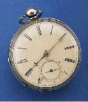 HERRENTASCHENUHR OFFEN, ENGLAND, HALLMARK LONDON 1853, SCHLÜSSELAUFZUG, SILBER, 2-TEIL. EMAILBL. FEIN HAARR., VERG. PLATINENW., ENG- LISH LEVER, ...