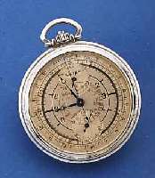 MONTBRILLANT TASCHENCHRONOGRAPH, SCHWEIZ UM 1938, METALL VERCHR., 2-FARB. VERS. BLATT BEZ. ANJAX, TELEMETERAUßEN-, TACHYMETERINNENSKALA, ...