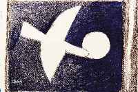 BRAQUE, GEORGES, 1882-1963, ASTRE ET OISEAU I, FARBLITHOGRAPHIE VON 1958/59, HANDSIGNIERT UND NUM. 42/75, CA. 27 X 32 CM, PP, U.GL., R., VALLIER ...