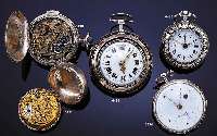 RIEDEL IN LINZ SPINDELHERRENTASCHENUHR MIT 1/4 STUNDENREPETITION, SILBER, SILBERAUßEN- GEH. M. HORN BES./BER., ZIERNÄGEL, BODEN M. SCHMUCKGRAV. ...